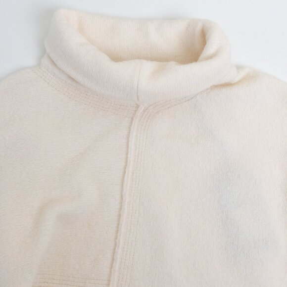 All Saints Lock Roll Neck Relaxed Fit Jumper Wool Yak Blend Soft Chalk White - Picture 7 of 14